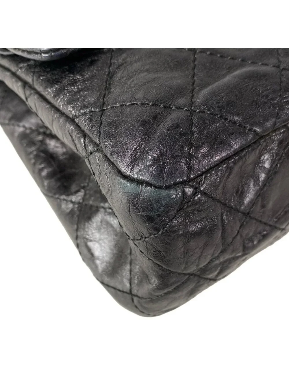 Chanel Shoulder Bag 2.55 Quilted Black Mademoiselle Chain Double Flap